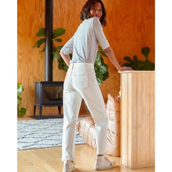 Outerknown S.E.A. Fillmore Boyfriend Jeans SZ 27 NWT Salt Organic Cotton Stretch - Picture 2 of 16